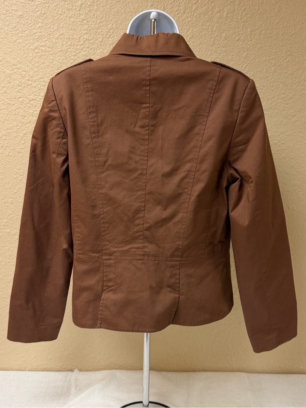 4/$20 Apostrophe Brown Utility Jacket with Button Front - Picture 6 of 7